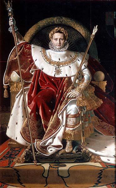 Jean Auguste Dominique Ingres Napoleon on his Imperial throne